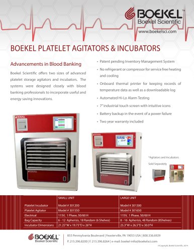 BOEKEL PLATELET AGITATORS & INCUBATORS