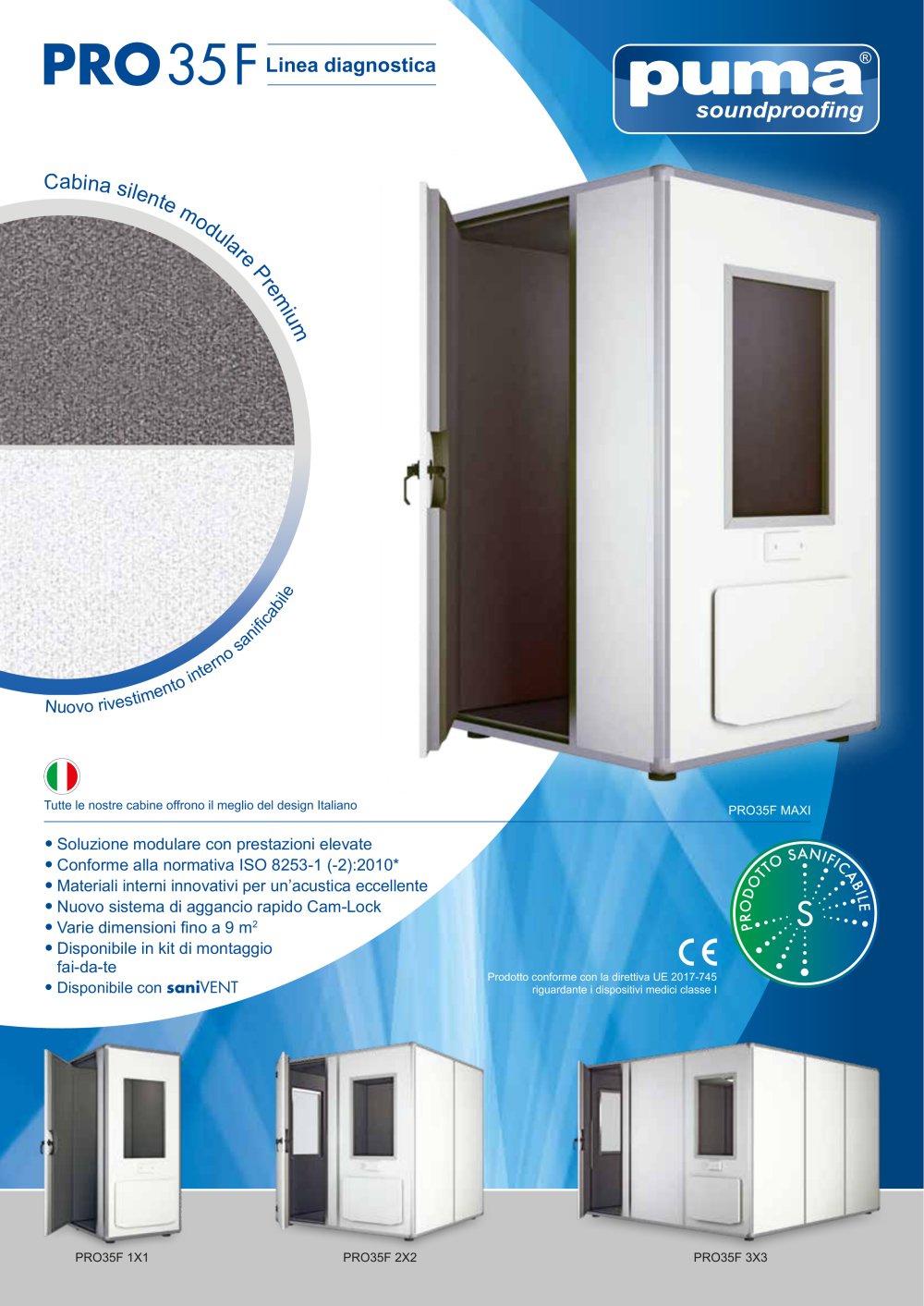 PRO35F Linea diagnostica - Puma Soundproofing