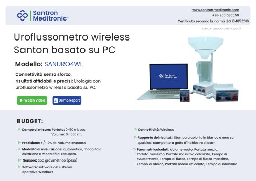 Santron Wireless Pc based Uroflowmeter