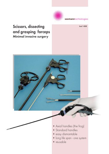 Scissors, dissecting and grasping forceps