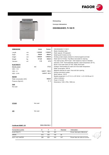 DISH WASHER, FI-160 R