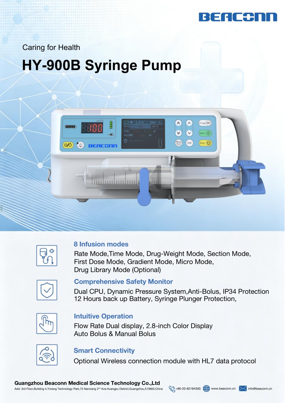 Syring Pump HY-900B - Guangzhou Beaconn Medical Science Technology Co.,Ltd