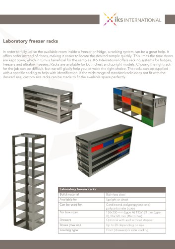 Freezer Racks and Boxes