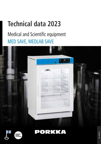 Technical data 2023 Medical and Scientific equipment MED SAVE, MEDLAB SAVE